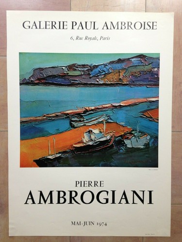 Pierre ambrogiani 1974 affiche - ambrogiani,