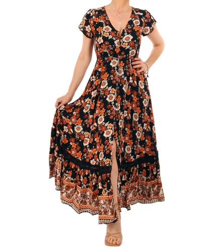 Nouvelle robe maxi - À, boutons
