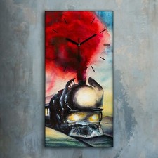 Horloge murale sur toile 30x60