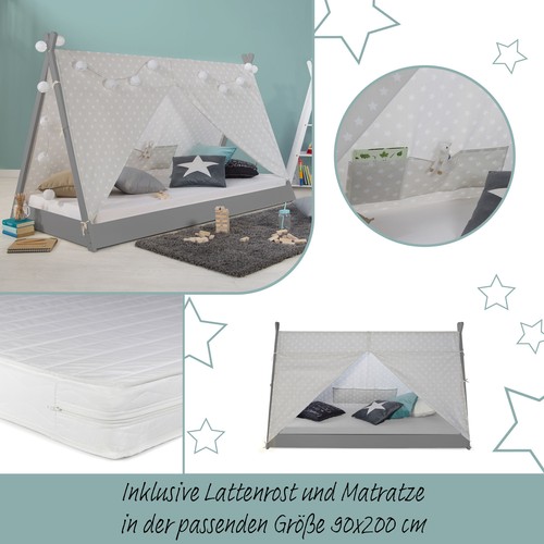 Lit enfant tipi matelas 90x200 - matelas,