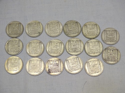 Lot pieces 10 - -, francs