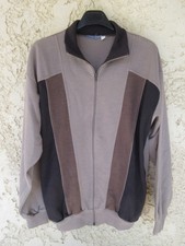 Veste sport vintage années 70 marron oldschool jacket laine mélangée L