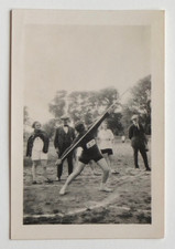Femme athlète athlétisme lancer javelot Pantin, 1924 - Photo ancienne snapshot