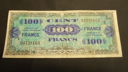 Billet 100 francs 1944 france - billet,