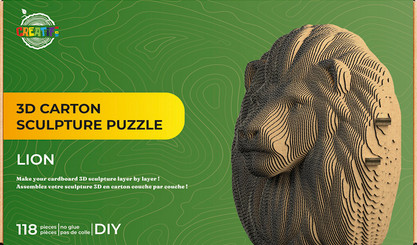 Puzzle sculpture carton - 3d,