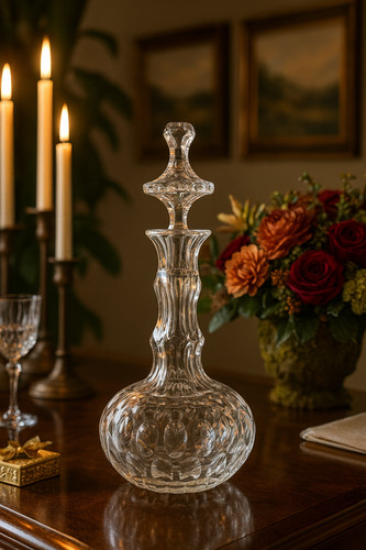 Carafe cristal taillé - en, –