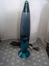 LAMPE A LAVE VINTAGE BLEU A PAILLETTE FONCTIONNELLE