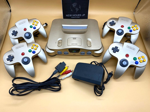 Console n64 nintendo gold - console,