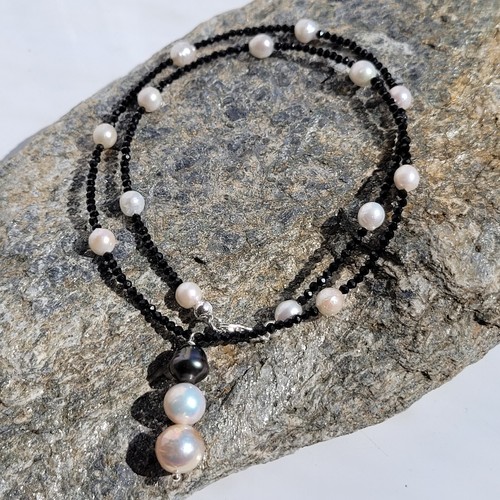 Collier perle noire - perle, tahiti