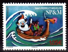 Timbre Saint-Pierre et Miquelon n°1231 Le Père Noël