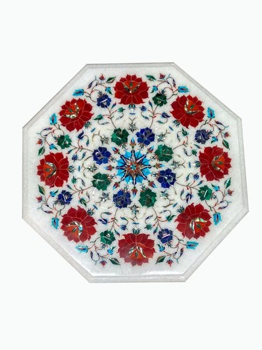 Marble table top handmade - 12",