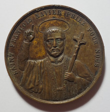 Médaille religieuse Saint François Xavier, Paroisse Saint Lambert Vaugirard 1869