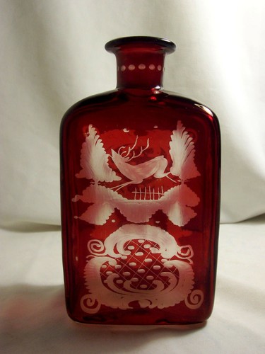 Bouteille flacon cristal - ,