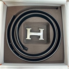 Hermes Ceinture réversible en noir et marron avec logo H pour homme 101369612