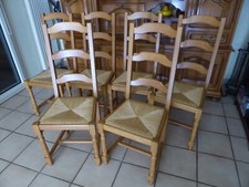 Lot de 6 chaises en chêne massif