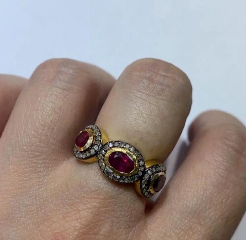 Bague pierres précieuses - bague,