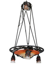 Lustre plafonnier en fer