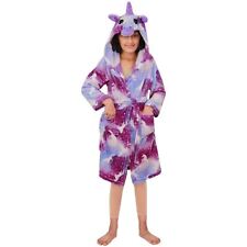 Enfants Licorne Capuche Peignoir Violet Noël Déguisements Loungewear Pour Filles