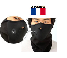 Masque Cagoule Tour Cou Anti Froid Moto Scooter Ski Néoprène Polaire noir