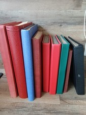 9 albums timbres à bandes vides en bon état pour ranger timbres/ blocs/ carnet.