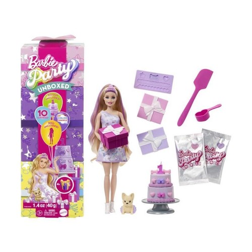 Barbie party unboxed chien - barbie,