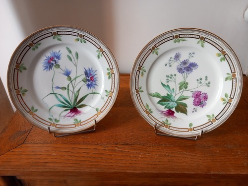 Paire assiettes porcelaine - paire,