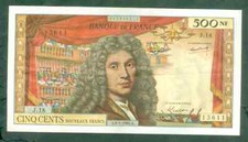 RARE BILLET DE 500NF MOLIÈRE