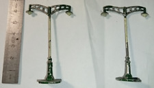 Jouet Ancien 2 Lampadaires doubles H 6.3 cm - manque peinture & tordus - CBG ???