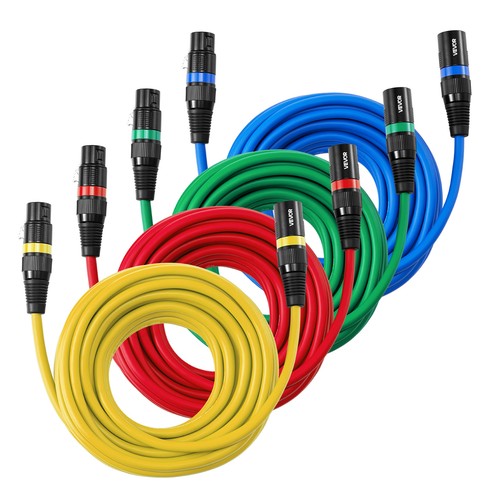 Vevor xlr cable 4 pack - xlr,