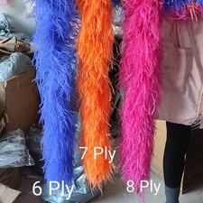 Écharpe plume d'autruche