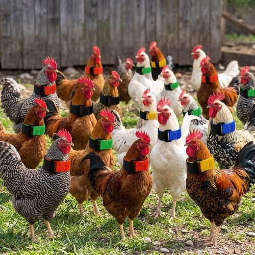 Collier poulet 20cm - 20cm, coq