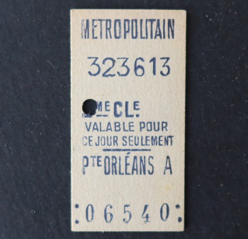 Ancien ticket métro - ticket,
