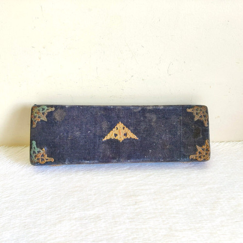 Vintage bleu foncé velours - bleu,