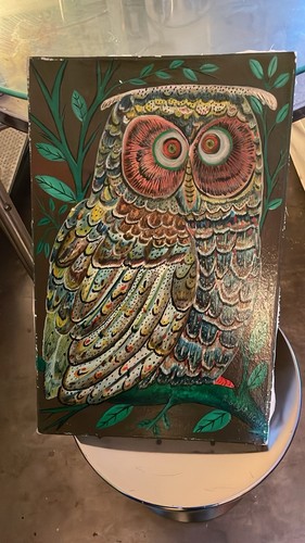 Tableau ancien hibou - tableau, /