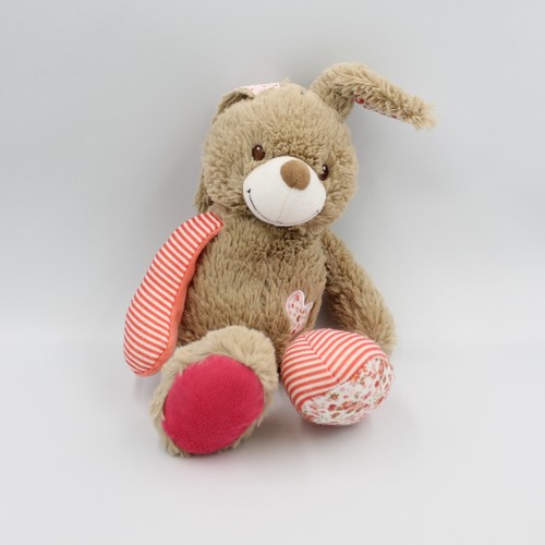 Doudou lapin beige marron - , rose