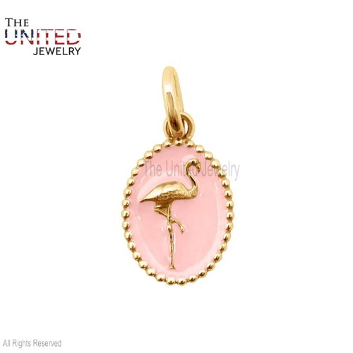 Pendentif breloque émail rose