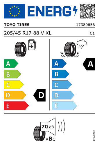 Toyo proxes comfort 205 - comfort, r17