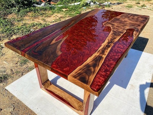 Table rivière époxy - table,