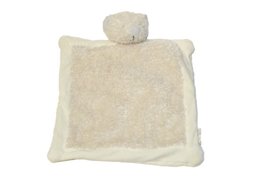 Doudou plat ours blanc nature - blanc,