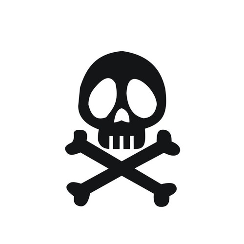 Sticker tete mort albator - de,