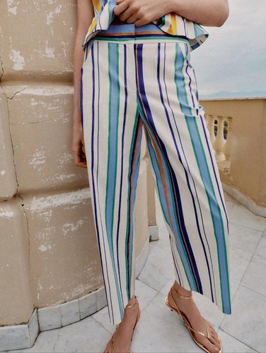 Zara striped straight leg - striped,