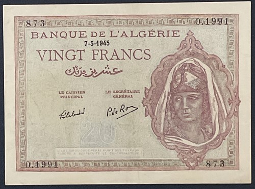 Billet algérie francs - billet,