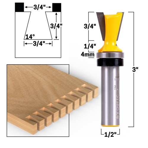 Template jig - 14°, 3/4"