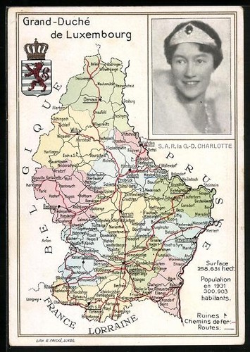 Cpa luxembourg carte - luxembourg,,