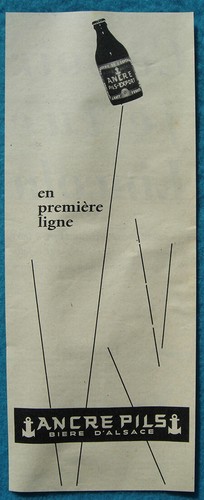 Publicité papier bière - -,