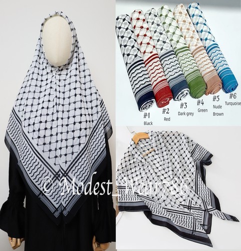 Kufiya keffiyeh print chiffon - keffiyeh,