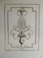 François BOUCHER GRAVURE XVIII ARABESQUES GROTESQUES ORNEMENT LOUIS XVI 1780 d