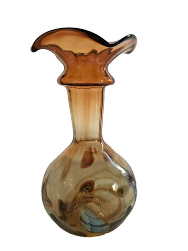 Vase verre fumé vintage - fumé,