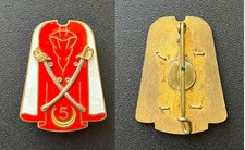 TERRE : Insigne 5e Rgt Spahis Algériens, fab Courtois