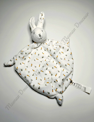Doudou plat triangle - triangle, lapin